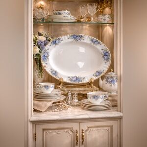 Royal Albert “Moonlight Rose” 13.5” Oval Serving Platter – English Bone China